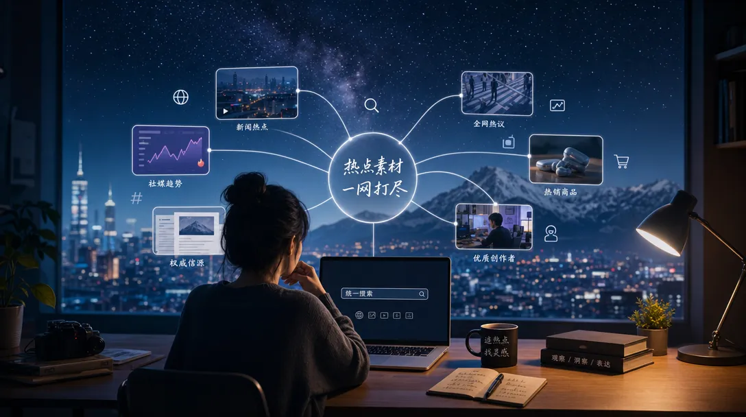 六大使用场景:内容创作者追热点、运营人员竞品监控、电商选品、Agent 开发者测试、讲师备课、播客主找选题