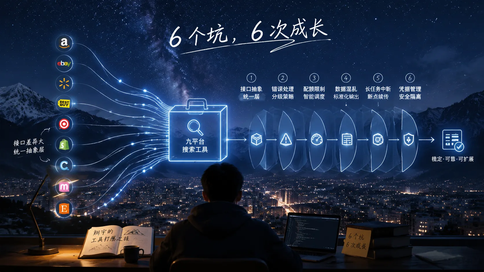 工具设计六条经验教训:统一接口抽象、错误分级处理、配额管理、输出结构化、断点续传、凭据安全隔离