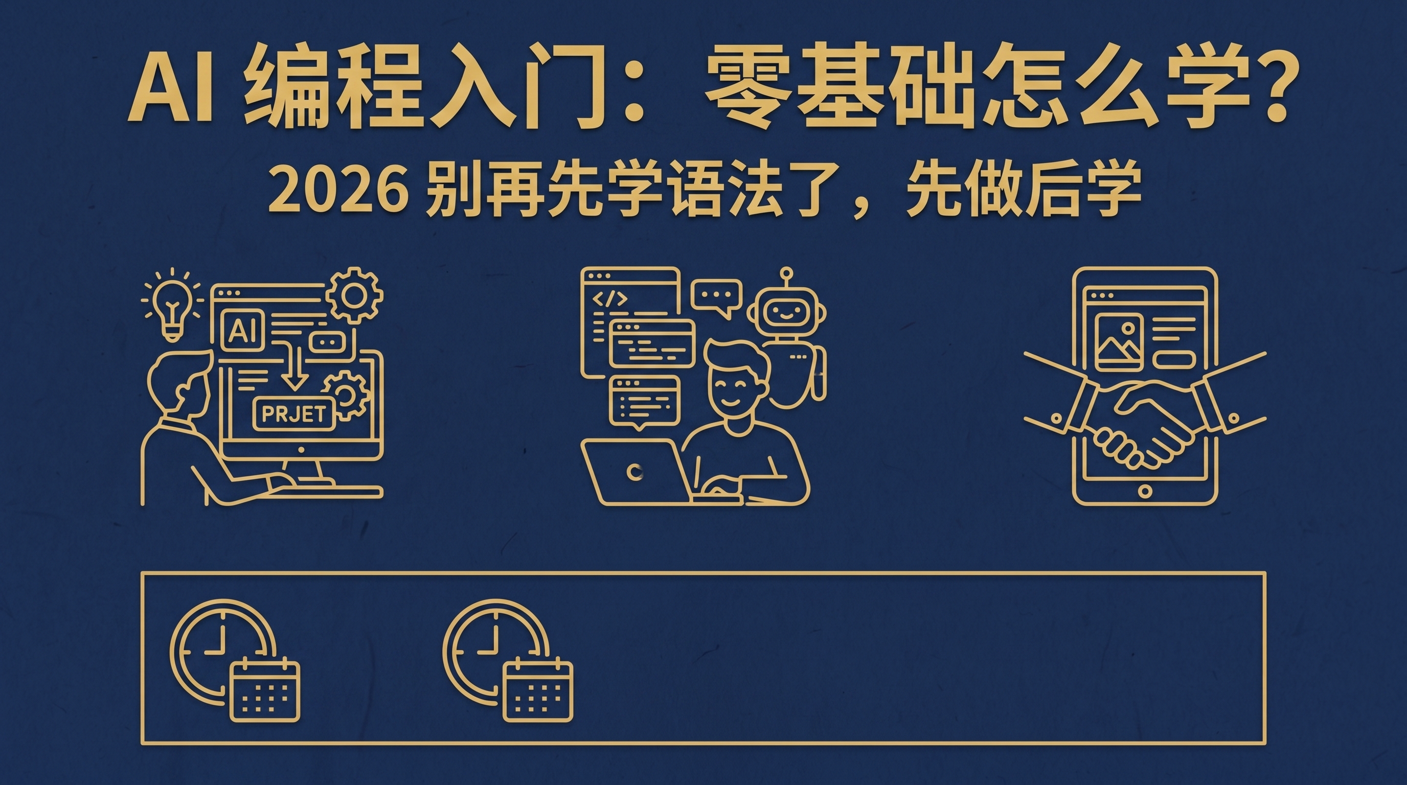 AI 编程入门零基础先做后学学习路径图：破除先学语法旧路径与五个新手焦虑的完整起步地图