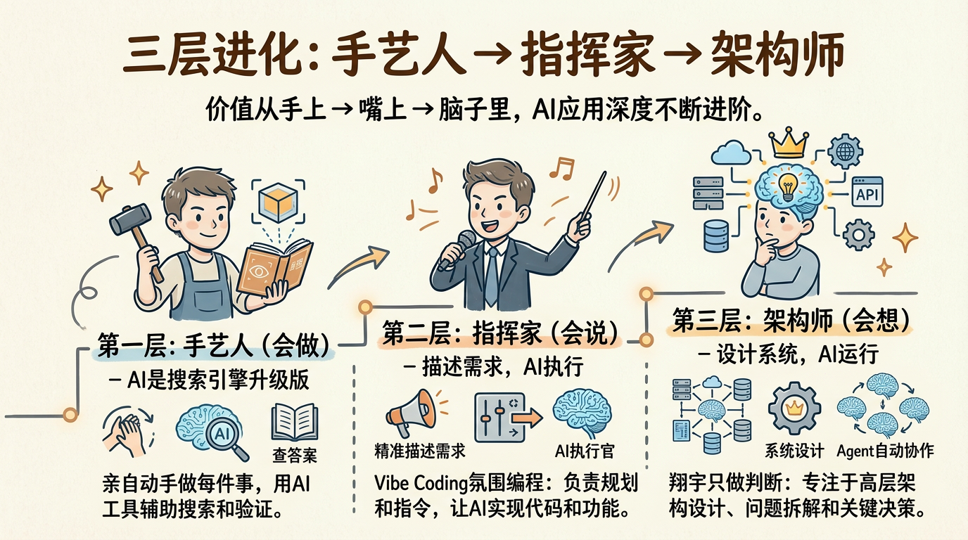 三层进化：手艺人 → 指挥家 → 架构师