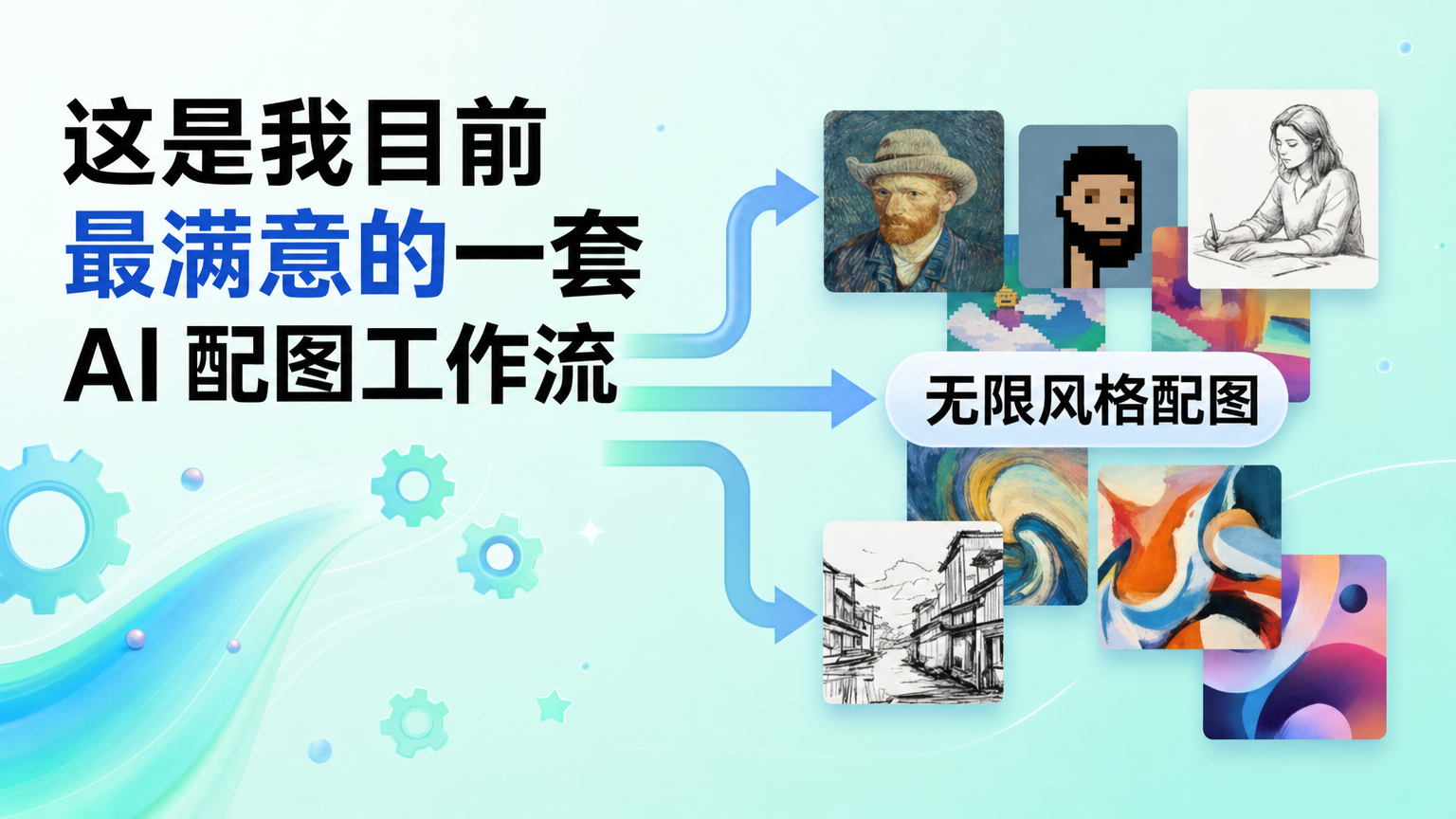 AI 配图工作流封面，展示用参考图统一文章配图风格