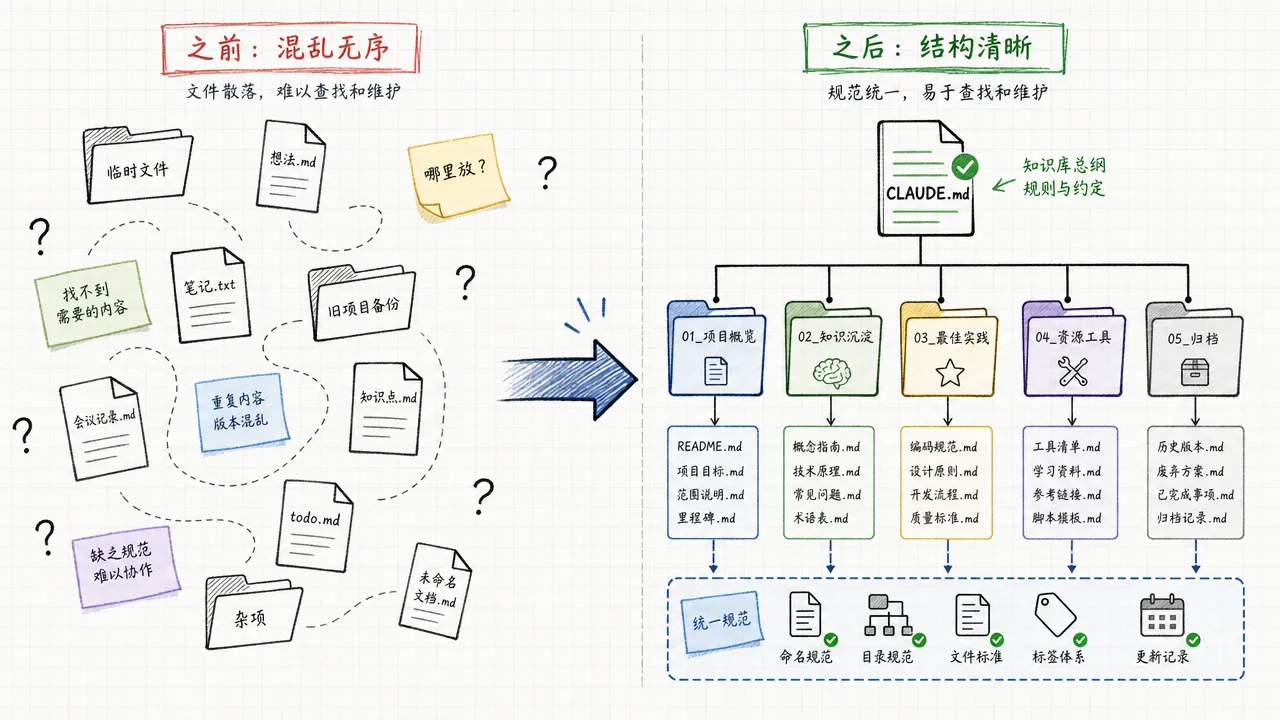 知识库结构化层——从散落文件到分层导航