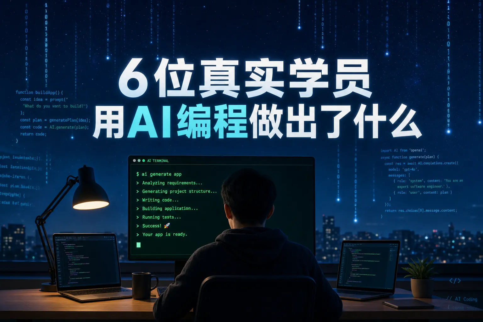 六位 AI 编程课程学员的真实项目展示