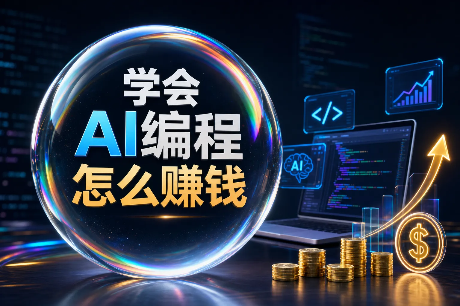 AI编程赚钱六条变现路径全景图