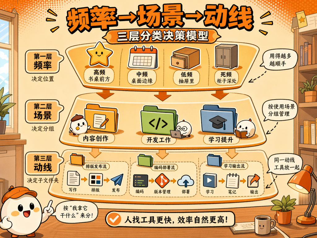频率→场景→动线 三层分类模型