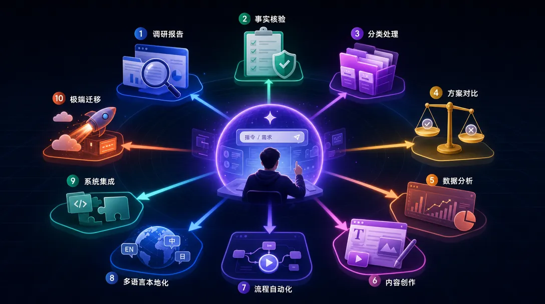 十个实战场景图解:从深度调研到大规模迁移的多样化应用