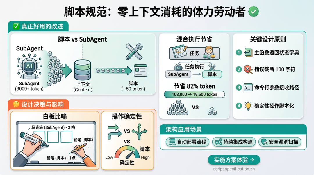 脚本规范：零上下文消耗的体力劳动者