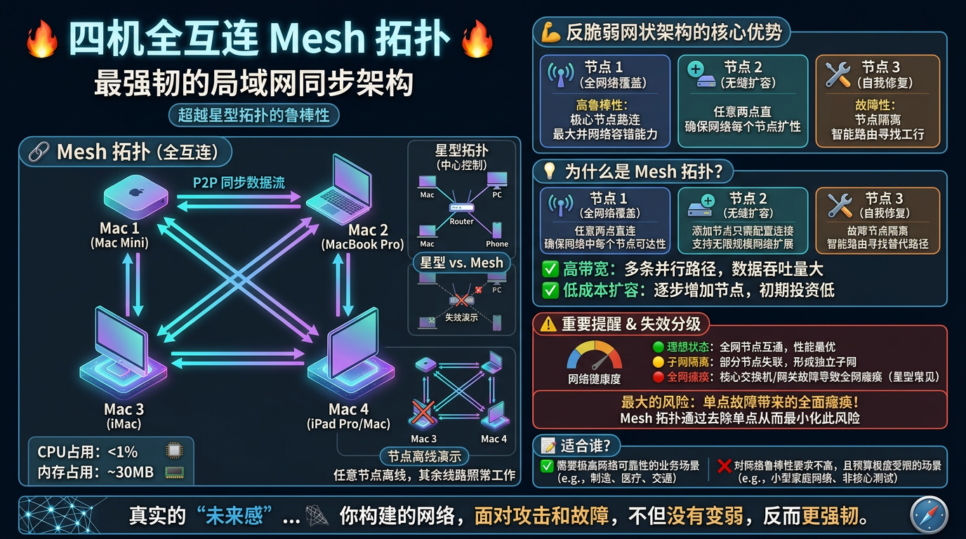 四机全互连 Mesh topology