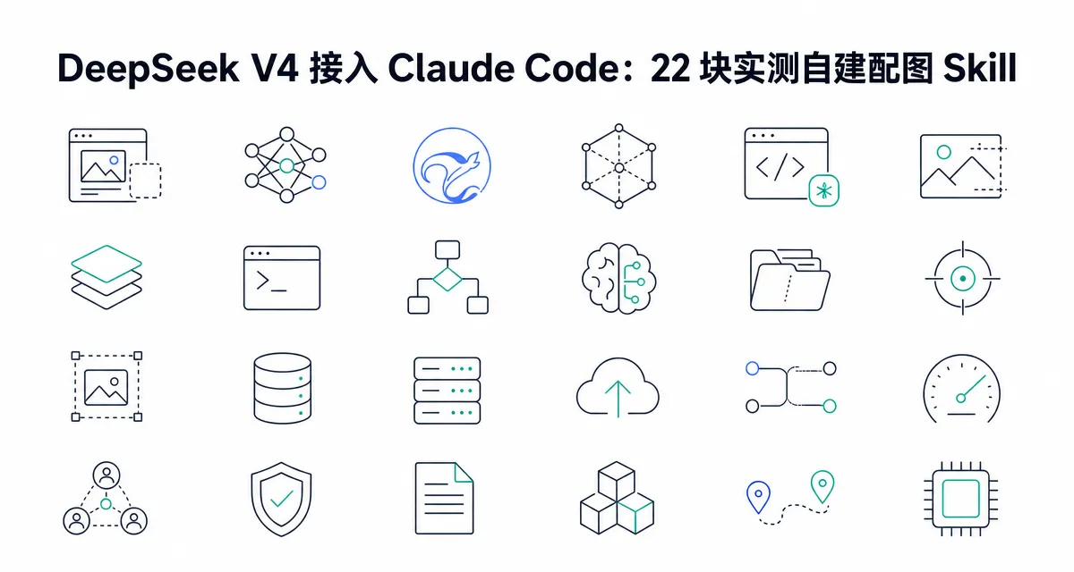 DeepSeek V4 接入 Claude Code 实测封面：三级模型路由加知识库壁垒的 AI 编程配图方案