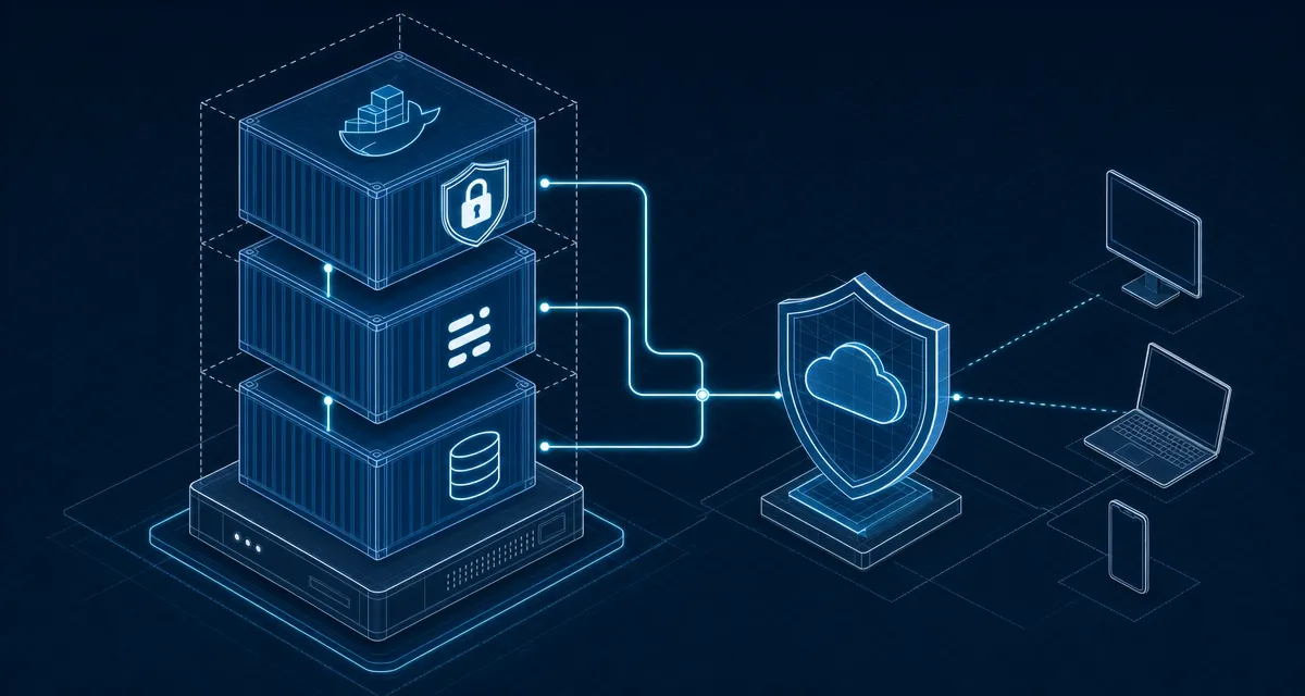 VPS 部署架构:Docker 容器内 Ghost + MySQL,Caddy 反向代理,Cloudflare CDN 前置