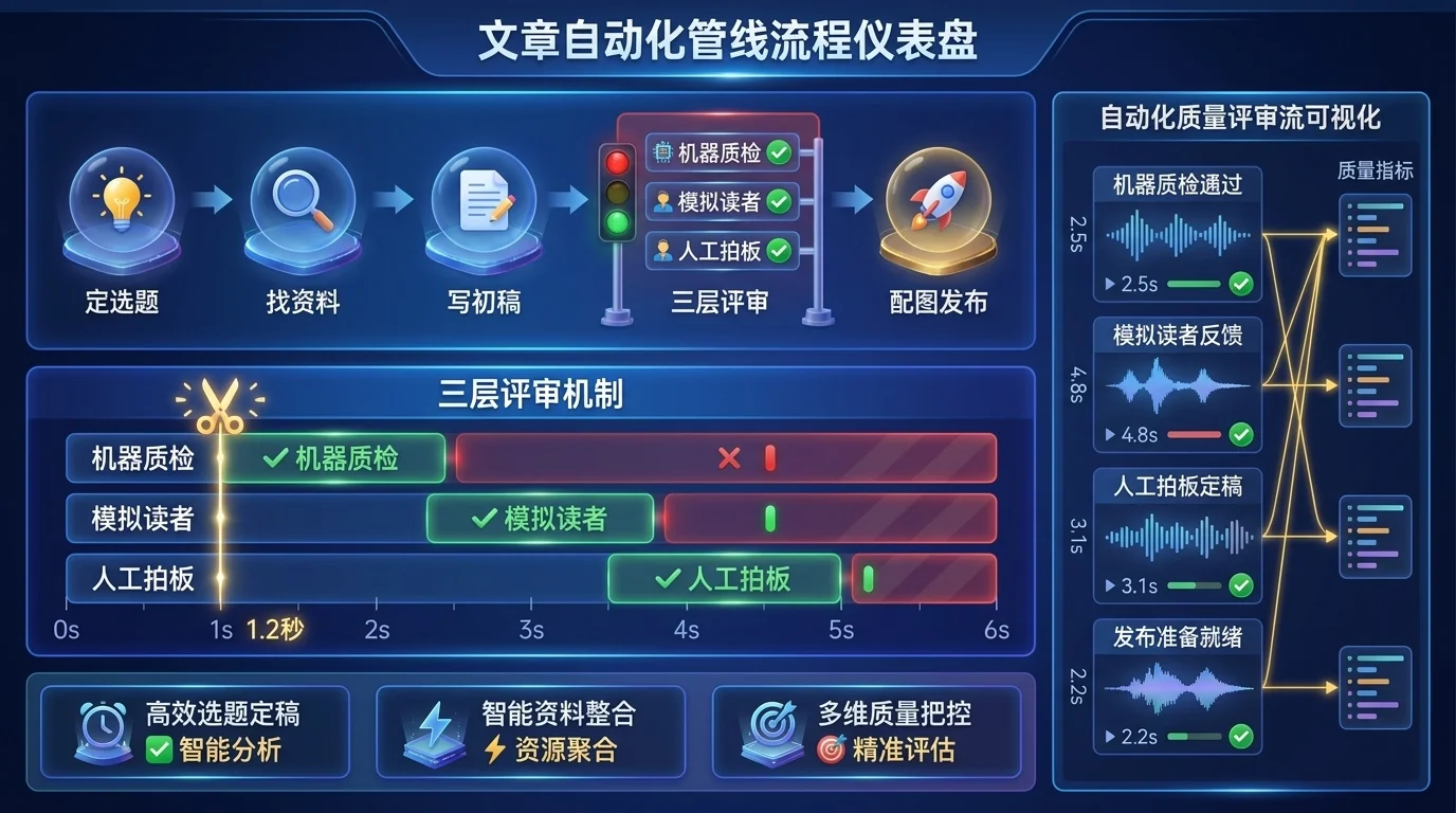 从选题到发布的完整管线