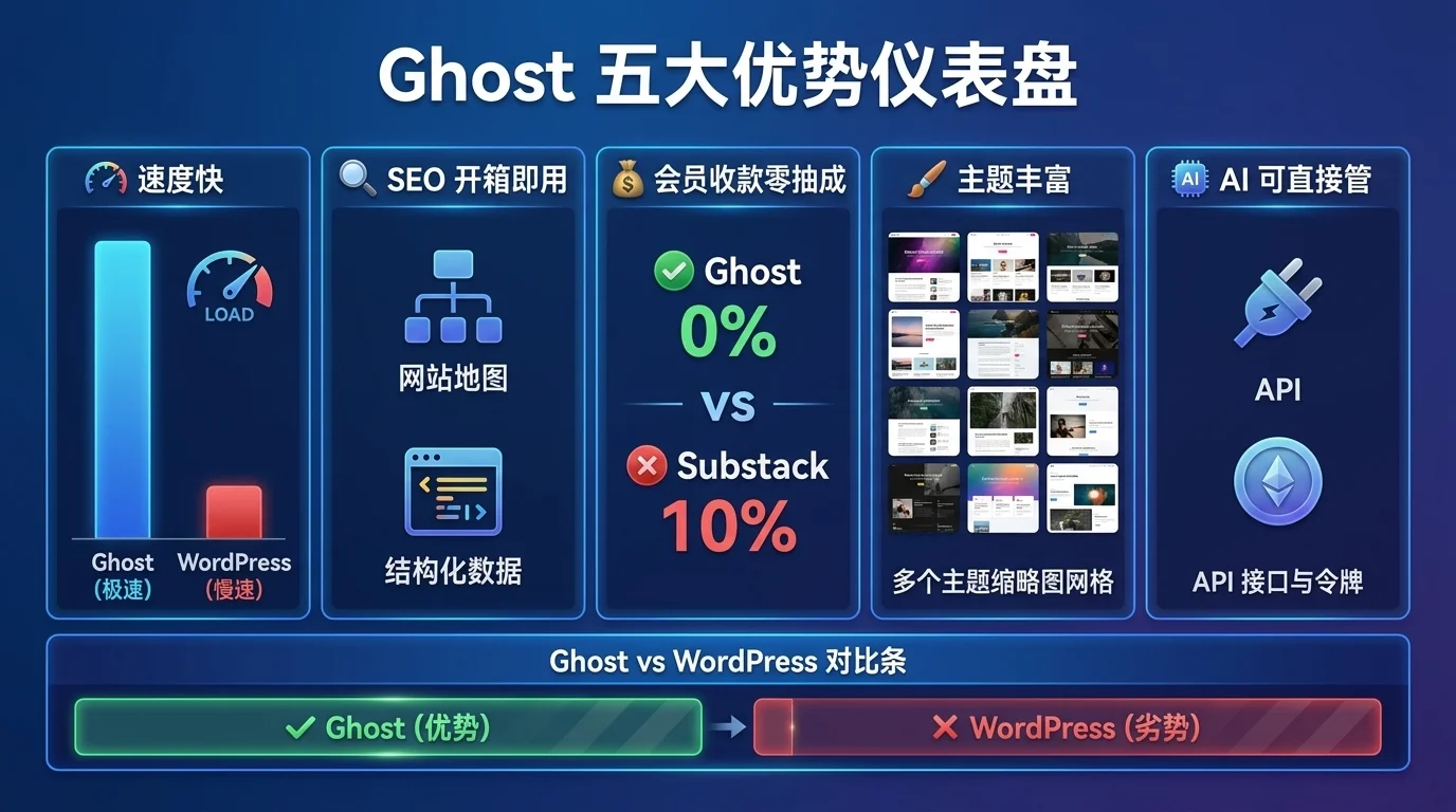 Ghost 的五大核心优势