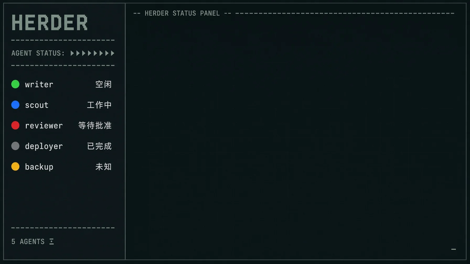 Herdr 五种状态面板