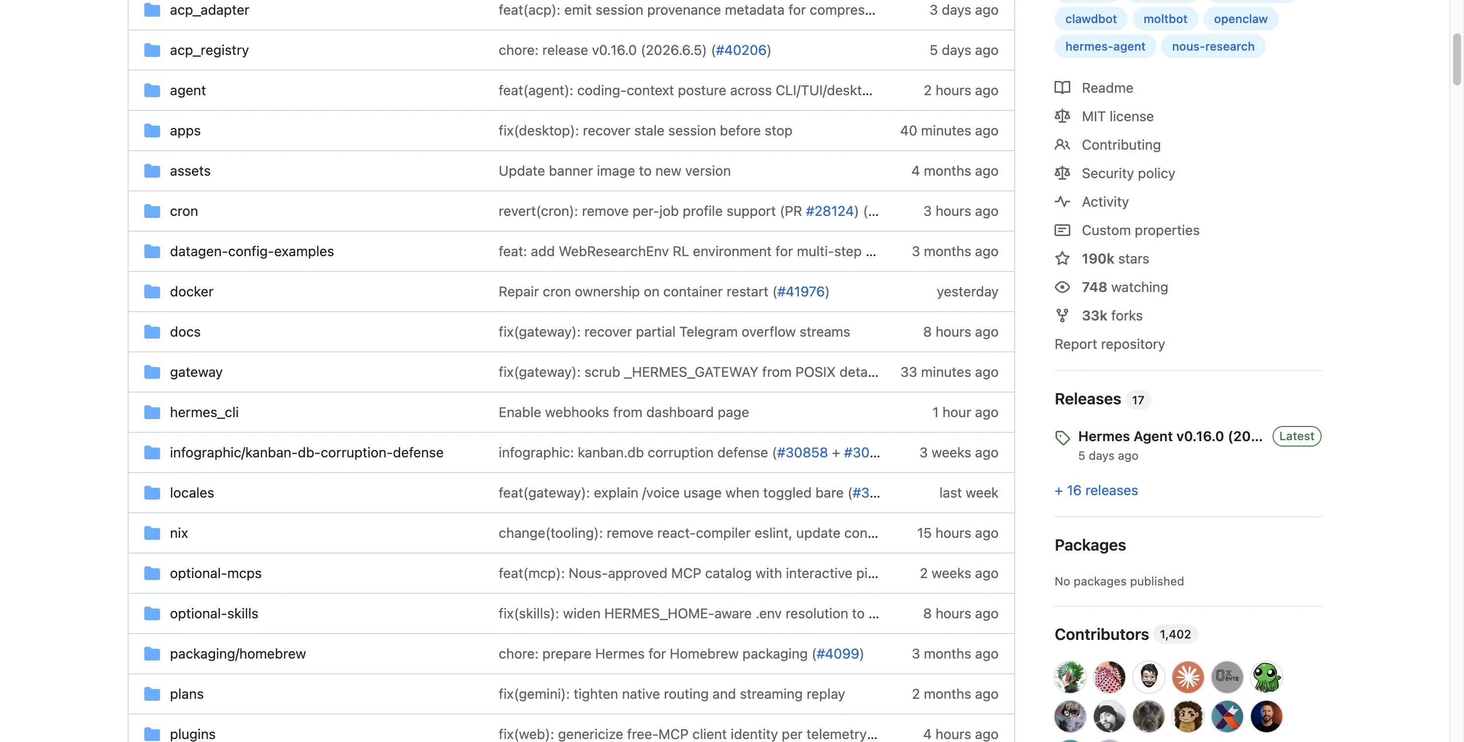 Hermes Agent Docker 官方文档页面
