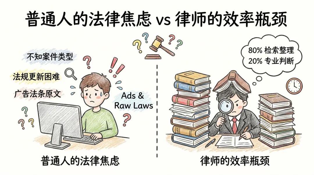 普通人的法律焦虑 vs 律师的效率瓶颈