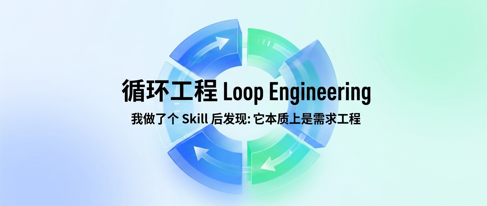 循环工程 Loop Engineering 实战指南封面，展示 AI Agent 在多个检查点之间自动迭代直到终止条件满足的概念