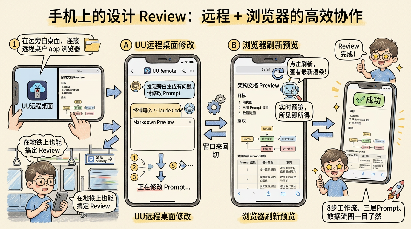 手机上的设计 review 工作流