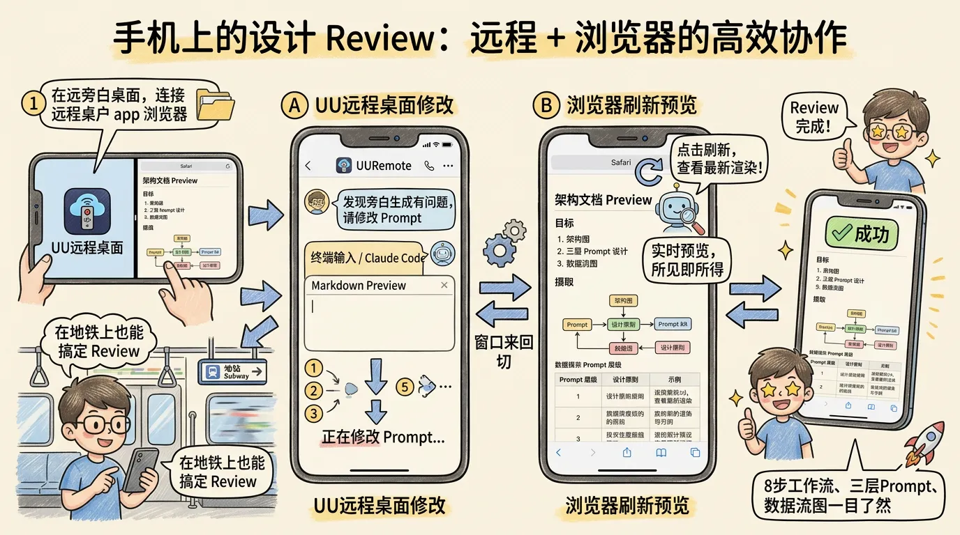 手机上的设计 review 工作流