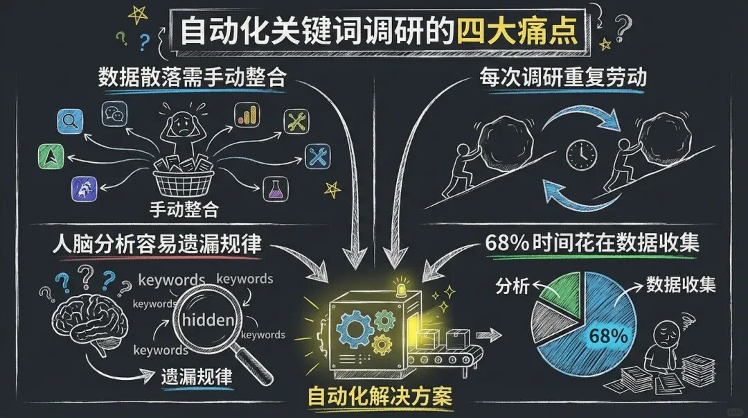 自动化关键词调研的四大痛点