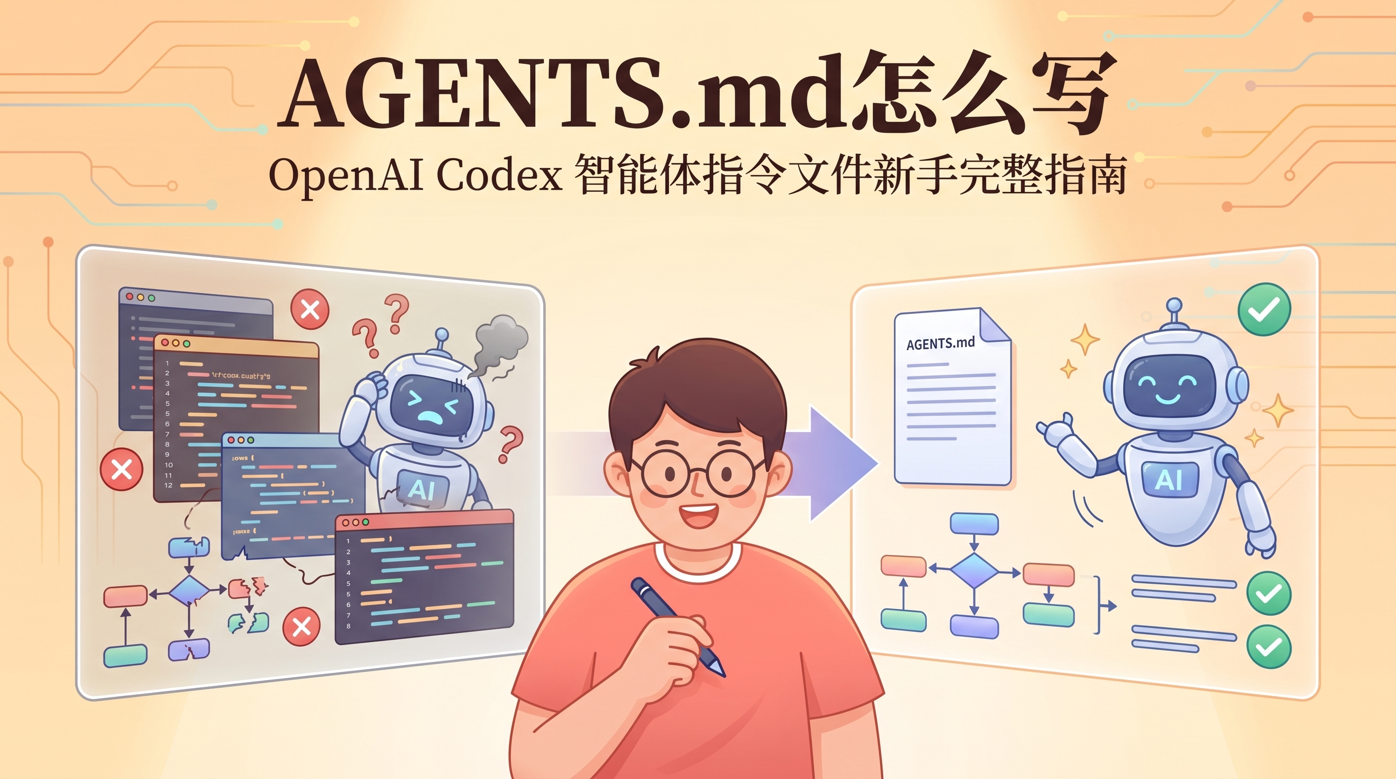 AGENTS.md 智能体指令文件新手完整指南：OpenAI Codex 项目协作协议层级结构图
