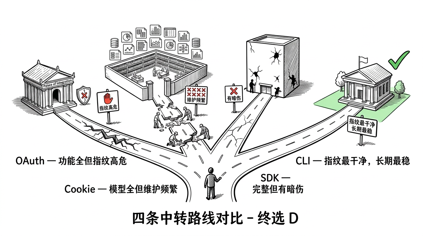 四条中转路线对比