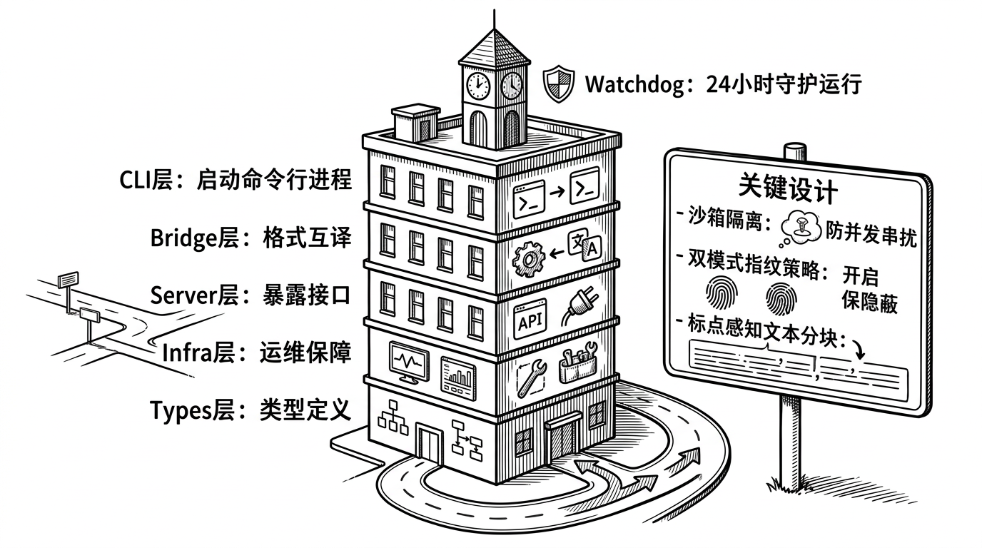 五层架构：每层只干一件事