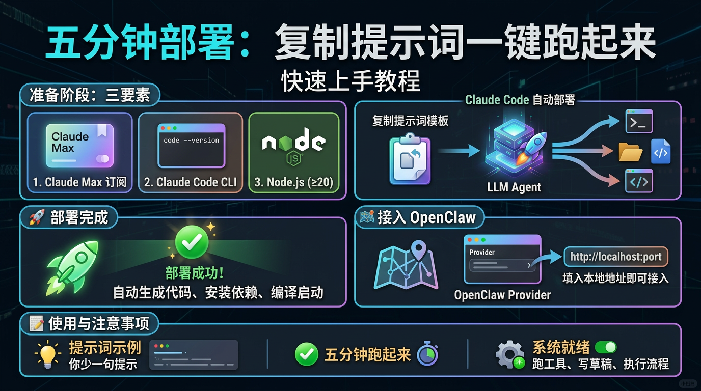 五分钟部署：复制提示词一键跑起来