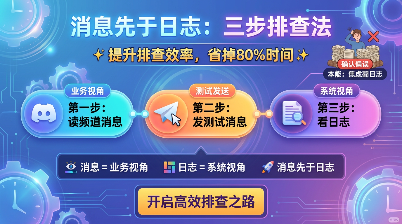 消息先于日志：三步排查法