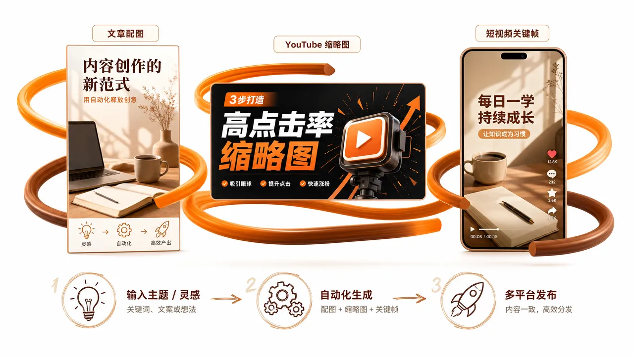 三种视觉素材的 AI 自动化生产