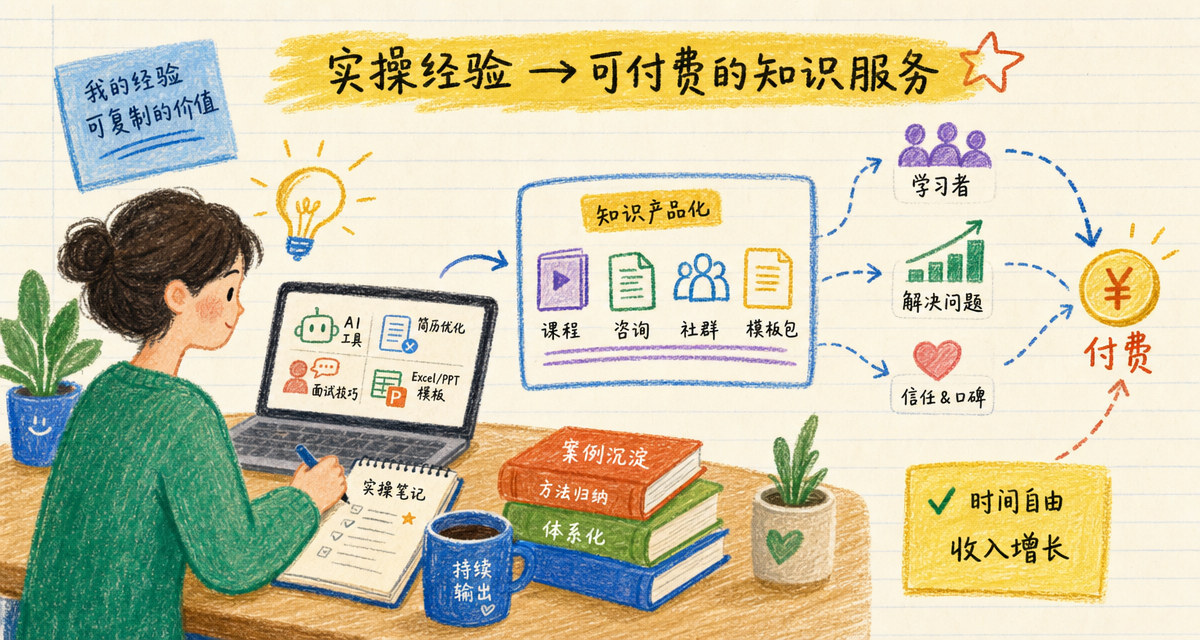 手绘桌面工作坊展示知识分享和职场技能从教程转向课程咨询